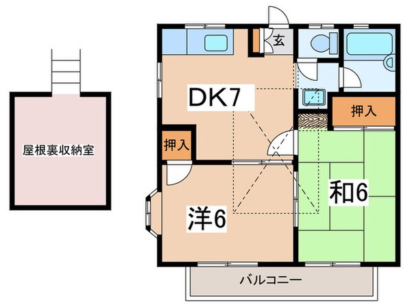 ジィニ－バ　Ｂの物件間取画像